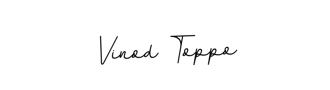 Create a beautiful signature design for name Vinod Toppo. With this signature (BallpointsItalic-DORy9) fonts, you can make a handwritten signature for free. Vinod Toppo signature style 11 images and pictures png