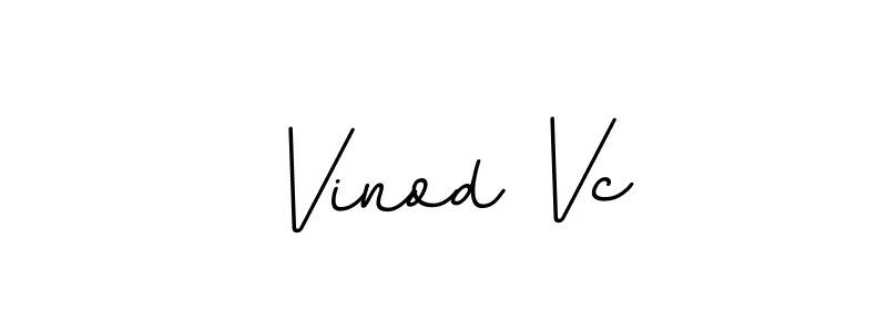 Vinod Vc stylish signature style. Best Handwritten Sign (BallpointsItalic-DORy9) for my name. Handwritten Signature Collection Ideas for my name Vinod Vc. Vinod Vc signature style 11 images and pictures png