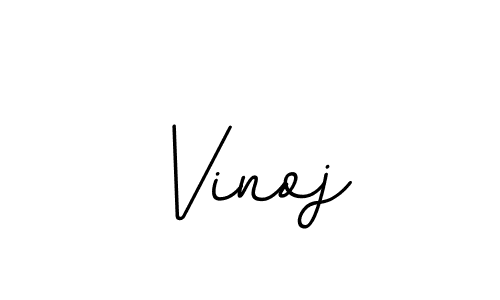 You should practise on your own different ways (BallpointsItalic-DORy9) to write your name (Vinoj) in signature. don't let someone else do it for you. Vinoj signature style 11 images and pictures png