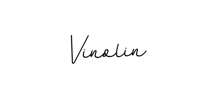 Make a beautiful signature design for name Vinolin. With this signature (BallpointsItalic-DORy9) style, you can create a handwritten signature for free. Vinolin signature style 11 images and pictures png