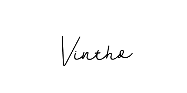 Use a signature maker to create a handwritten signature online. With this signature software, you can design (BallpointsItalic-DORy9) your own signature for name Vintho. Vintho signature style 11 images and pictures png