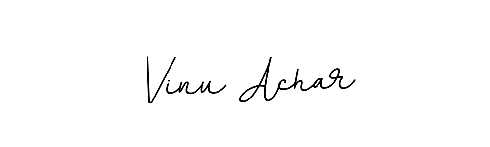 Design your own signature with our free online signature maker. With this signature software, you can create a handwritten (BallpointsItalic-DORy9) signature for name Vinu Achar. Vinu Achar signature style 11 images and pictures png