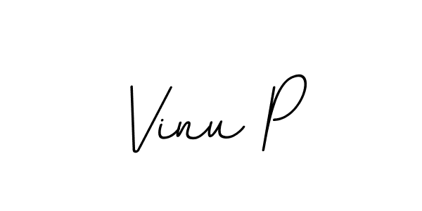 The best way (BallpointsItalic-DORy9) to make a short signature is to pick only two or three words in your name. The name Vinu P include a total of six letters. For converting this name. Vinu P signature style 11 images and pictures png