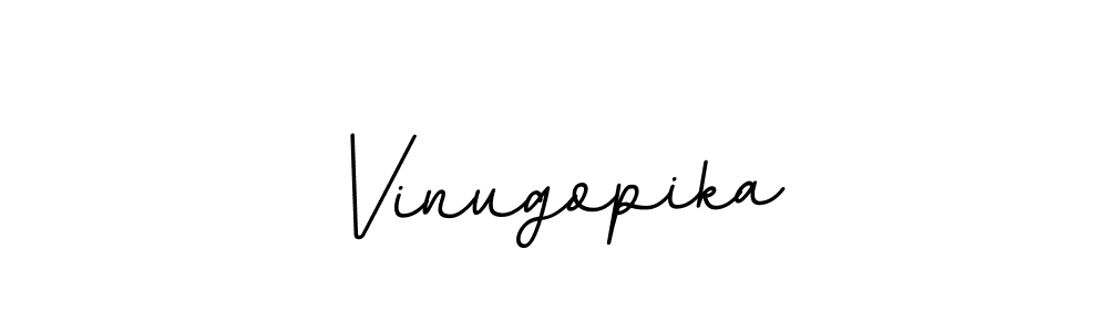 Use a signature maker to create a handwritten signature online. With this signature software, you can design (BallpointsItalic-DORy9) your own signature for name Vinugopika. Vinugopika signature style 11 images and pictures png