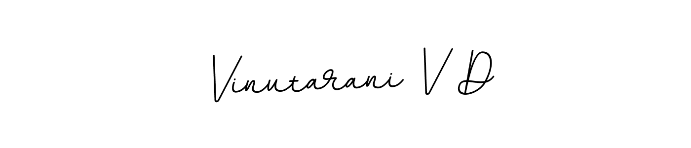 if you are searching for the best signature style for your name Vinutarani V D. so please give up your signature search. here we have designed multiple signature styles  using BallpointsItalic-DORy9. Vinutarani V D signature style 11 images and pictures png