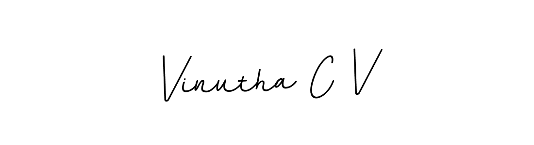 Vinutha C V stylish signature style. Best Handwritten Sign (BallpointsItalic-DORy9) for my name. Handwritten Signature Collection Ideas for my name Vinutha C V. Vinutha C V signature style 11 images and pictures png