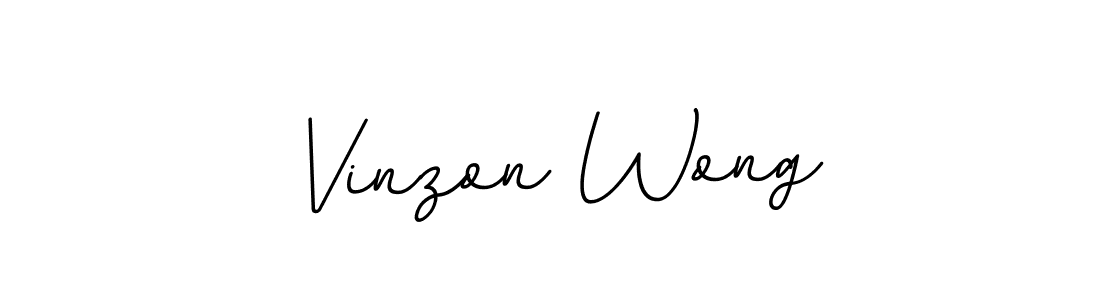 Use a signature maker to create a handwritten signature online. With this signature software, you can design (BallpointsItalic-DORy9) your own signature for name Vinzon Wong. Vinzon Wong signature style 11 images and pictures png