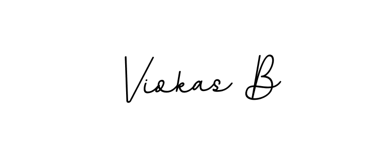 The best way (BallpointsItalic-DORy9) to make a short signature is to pick only two or three words in your name. The name Viokas B include a total of six letters. For converting this name. Viokas B signature style 11 images and pictures png
