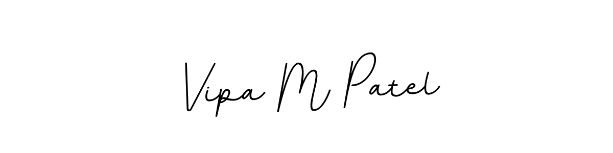 Design your own signature with our free online signature maker. With this signature software, you can create a handwritten (BallpointsItalic-DORy9) signature for name Vipa M Patel. Vipa M Patel signature style 11 images and pictures png