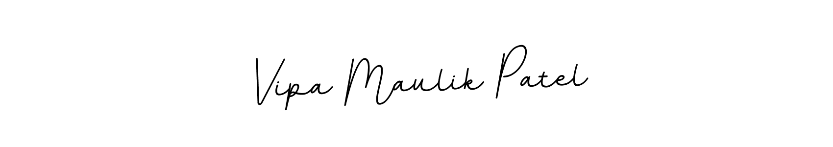 Vipa Maulik Patel stylish signature style. Best Handwritten Sign (BallpointsItalic-DORy9) for my name. Handwritten Signature Collection Ideas for my name Vipa Maulik Patel. Vipa Maulik Patel signature style 11 images and pictures png