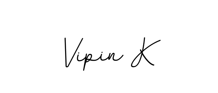 How to make Vipin K name signature. Use BallpointsItalic-DORy9 style for creating short signs online. This is the latest handwritten sign. Vipin K signature style 11 images and pictures png