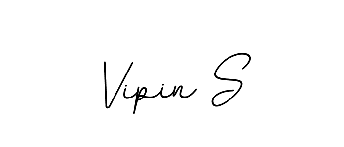 It looks lik you need a new signature style for name Vipin S. Design unique handwritten (BallpointsItalic-DORy9) signature with our free signature maker in just a few clicks. Vipin S signature style 11 images and pictures png