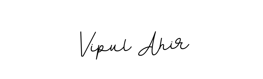 The best way (BallpointsItalic-DORy9) to make a short signature is to pick only two or three words in your name. The name Vipul Ahir include a total of six letters. For converting this name. Vipul Ahir signature style 11 images and pictures png