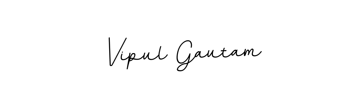 Make a beautiful signature design for name Vipul Gautam. With this signature (BallpointsItalic-DORy9) style, you can create a handwritten signature for free. Vipul Gautam signature style 11 images and pictures png