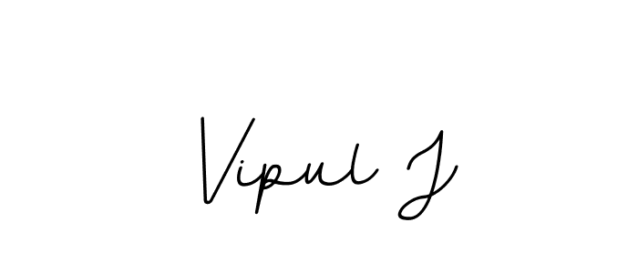 Vipul J stylish signature style. Best Handwritten Sign (BallpointsItalic-DORy9) for my name. Handwritten Signature Collection Ideas for my name Vipul J. Vipul J signature style 11 images and pictures png
