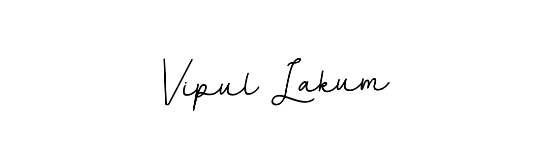Use a signature maker to create a handwritten signature online. With this signature software, you can design (BallpointsItalic-DORy9) your own signature for name Vipul Lakum. Vipul Lakum signature style 11 images and pictures png