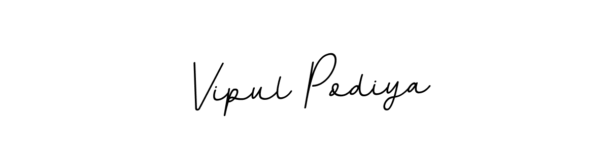 The best way (BallpointsItalic-DORy9) to make a short signature is to pick only two or three words in your name. The name Vipul Podiya include a total of six letters. For converting this name. Vipul Podiya signature style 11 images and pictures png
