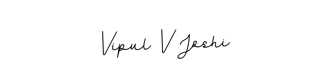 Make a beautiful signature design for name Vipul V Joshi. With this signature (BallpointsItalic-DORy9) style, you can create a handwritten signature for free. Vipul V Joshi signature style 11 images and pictures png