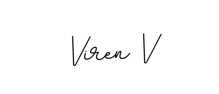 The best way (BallpointsItalic-DORy9) to make a short signature is to pick only two or three words in your name. The name Viren V include a total of six letters. For converting this name. Viren V signature style 11 images and pictures png