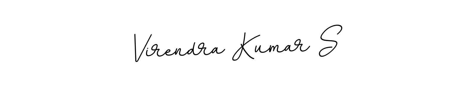 The best way (BallpointsItalic-DORy9) to make a short signature is to pick only two or three words in your name. The name Virendra Kumar S include a total of six letters. For converting this name. Virendra Kumar S signature style 11 images and pictures png