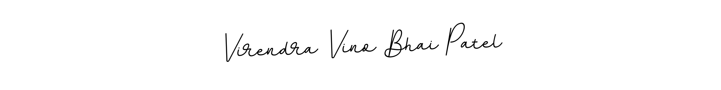 Create a beautiful signature design for name Virendra Vino Bhai Patel. With this signature (BallpointsItalic-DORy9) fonts, you can make a handwritten signature for free. Virendra Vino Bhai Patel signature style 11 images and pictures png
