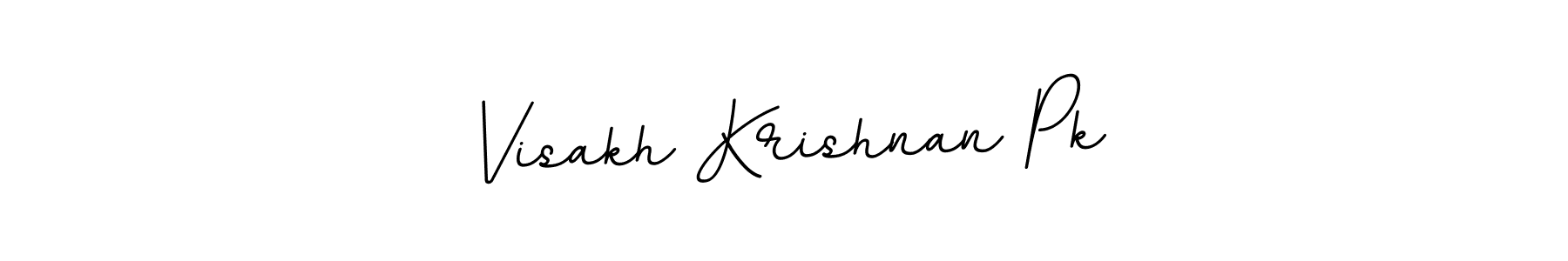 How to make Visakh Krishnan Pk name signature. Use BallpointsItalic-DORy9 style for creating short signs online. This is the latest handwritten sign. Visakh Krishnan Pk signature style 11 images and pictures png