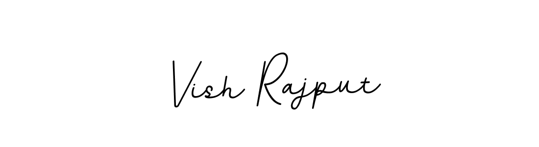 Make a beautiful signature design for name Vish Rajput. With this signature (BallpointsItalic-DORy9) style, you can create a handwritten signature for free. Vish Rajput signature style 11 images and pictures png