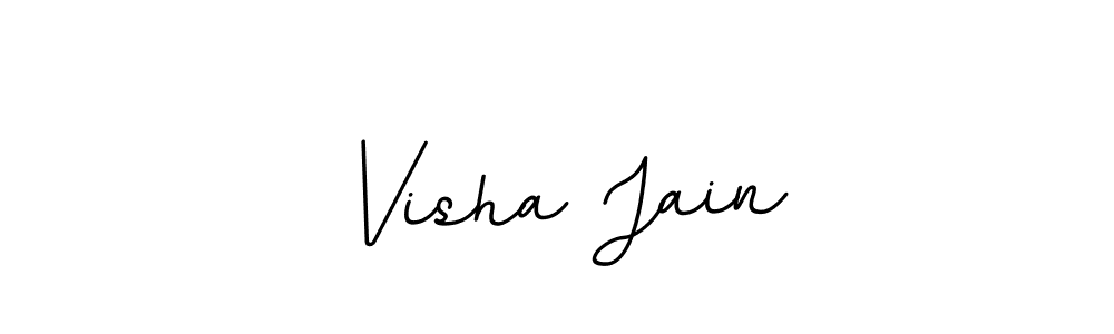 Make a beautiful signature design for name Visha Jain. With this signature (BallpointsItalic-DORy9) style, you can create a handwritten signature for free. Visha Jain signature style 11 images and pictures png