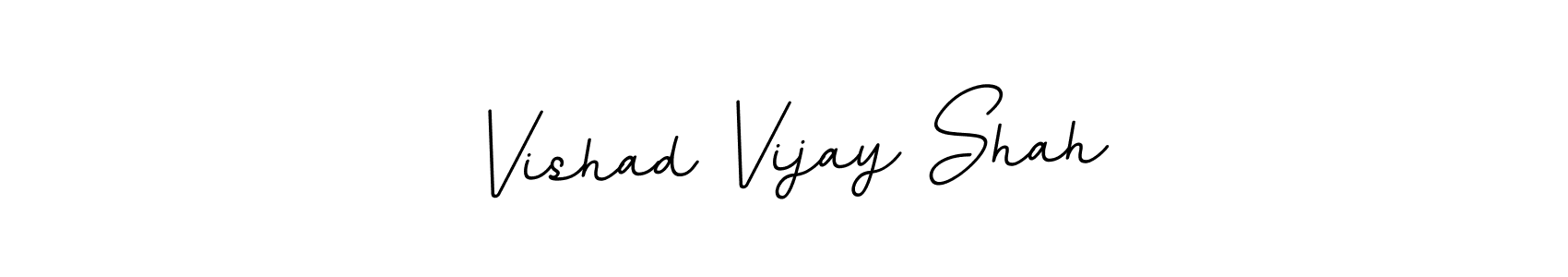 Make a beautiful signature design for name Vishad Vijay Shah. With this signature (BallpointsItalic-DORy9) style, you can create a handwritten signature for free. Vishad Vijay Shah signature style 11 images and pictures png