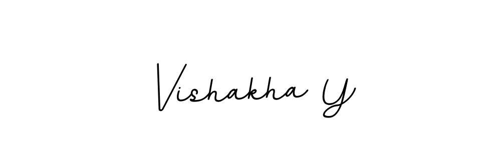 How to make Vishakha Y name signature. Use BallpointsItalic-DORy9 style for creating short signs online. This is the latest handwritten sign. Vishakha Y signature style 11 images and pictures png