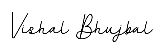 The BallpointsItalic-DORy9 typeface gives name Vishal Bhujbal a refined look. Suitable for certificates, diplomas, and official verification. Vishal Bhujbal signature style 11 images and pictures png