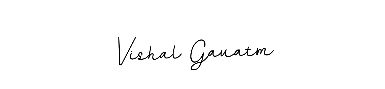 Create a beautiful signature design for name Vishal Gauatm. With this signature (BallpointsItalic-DORy9) fonts, you can make a handwritten signature for free. Vishal Gauatm signature style 11 images and pictures png