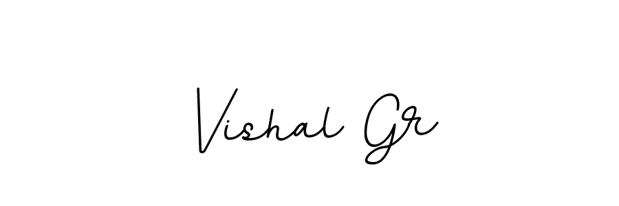 Use a signature maker to create a handwritten signature online. With this signature software, you can design (BallpointsItalic-DORy9) your own signature for name Vishal Gr. Vishal Gr signature style 11 images and pictures png