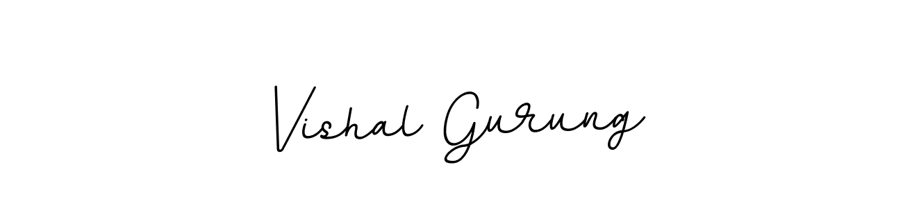 How to make Vishal Gurung name signature. Use BallpointsItalic-DORy9 style for creating short signs online. This is the latest handwritten sign. Vishal Gurung signature style 11 images and pictures png