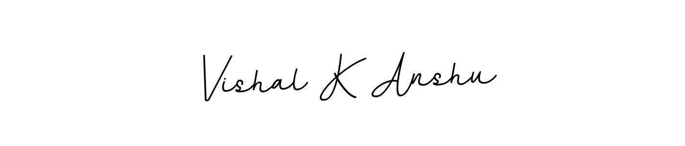 This is the best signature style for the Vishal K Anshu name. Also you like these signature font (BallpointsItalic-DORy9). Mix name signature. Vishal K Anshu signature style 11 images and pictures png