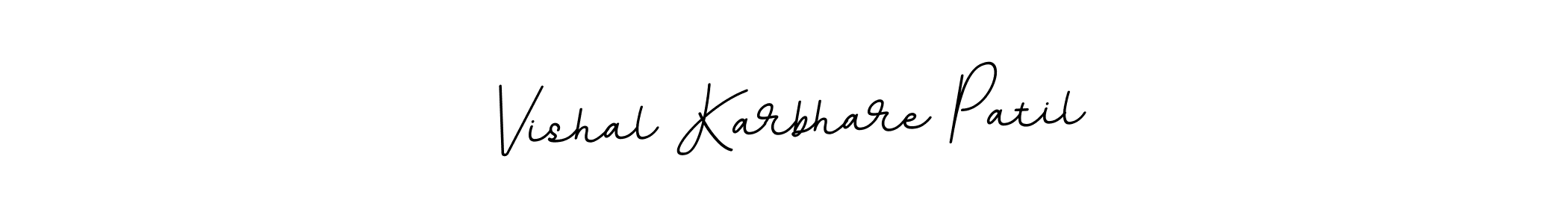 Create a beautiful signature design for name Vishal Karbhare Patil. With this signature (BallpointsItalic-DORy9) fonts, you can make a handwritten signature for free. Vishal Karbhare Patil signature style 11 images and pictures png