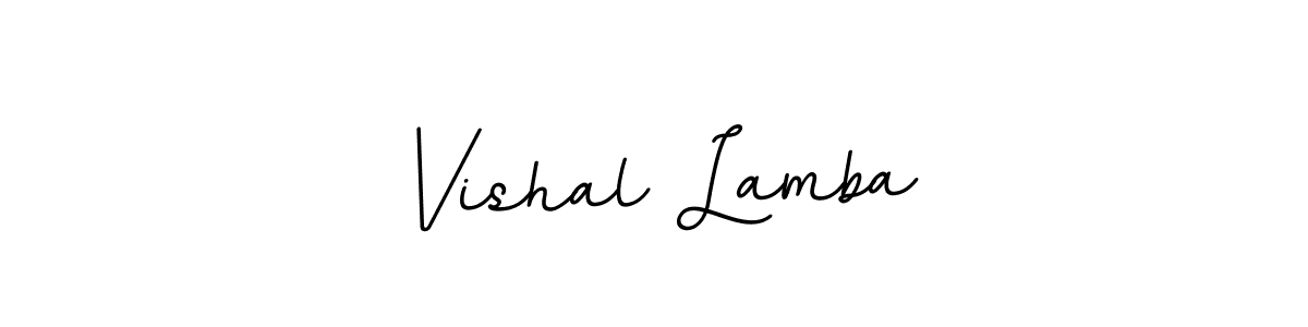 How to make Vishal Lamba name signature. Use BallpointsItalic-DORy9 style for creating short signs online. This is the latest handwritten sign. Vishal Lamba signature style 11 images and pictures png