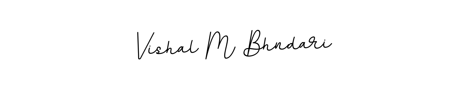 Vishal M Bhndari stylish signature style. Best Handwritten Sign (BallpointsItalic-DORy9) for my name. Handwritten Signature Collection Ideas for my name Vishal M Bhndari. Vishal M Bhndari signature style 11 images and pictures png