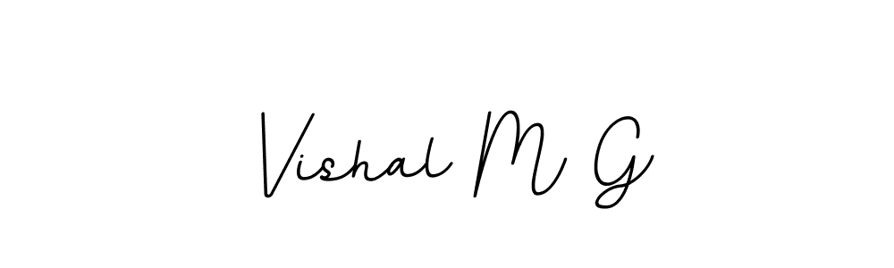 if you are searching for the best signature style for your name Vishal M G. so please give up your signature search. here we have designed multiple signature styles  using BallpointsItalic-DORy9. Vishal M G signature style 11 images and pictures png