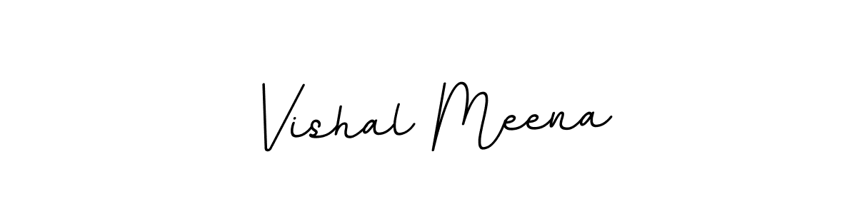 Make a beautiful signature design for name Vishal Meena. With this signature (BallpointsItalic-DORy9) style, you can create a handwritten signature for free. Vishal Meena signature style 11 images and pictures png