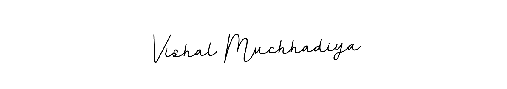 Make a beautiful signature design for name Vishal Muchhadiya. With this signature (BallpointsItalic-DORy9) style, you can create a handwritten signature for free. Vishal Muchhadiya signature style 11 images and pictures png