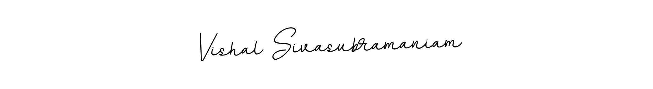 How to make Vishal Sivasubramaniam name signature. Use BallpointsItalic-DORy9 style for creating short signs online. This is the latest handwritten sign. Vishal Sivasubramaniam signature style 11 images and pictures png
