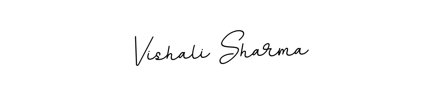 Create a beautiful signature design for name Vishali Sharma. With this signature (BallpointsItalic-DORy9) fonts, you can make a handwritten signature for free. Vishali Sharma signature style 11 images and pictures png