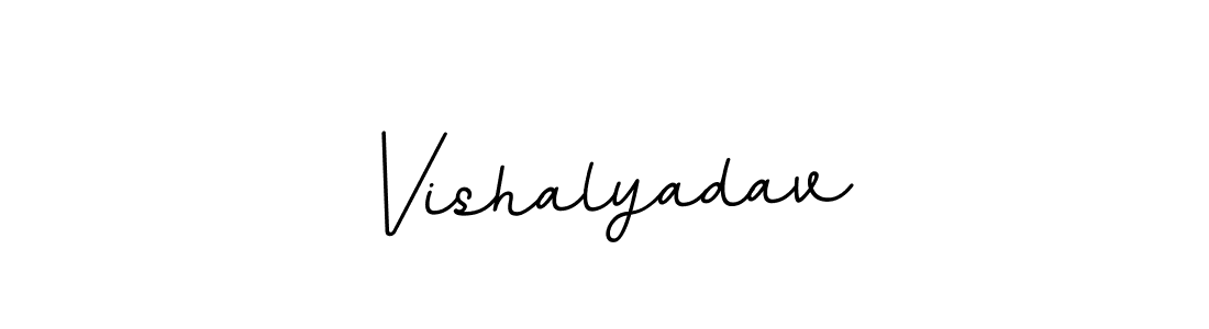 Make a beautiful signature design for name Vishalyadav. With this signature (BallpointsItalic-DORy9) style, you can create a handwritten signature for free. Vishalyadav signature style 11 images and pictures png