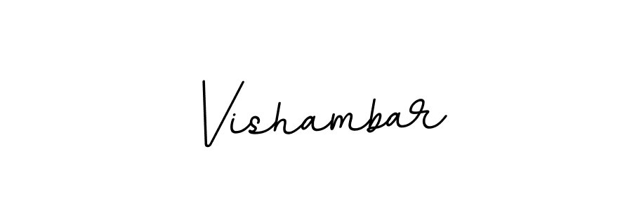 Make a beautiful signature design for name Vishambar. With this signature (BallpointsItalic-DORy9) style, you can create a handwritten signature for free. Vishambar signature style 11 images and pictures png