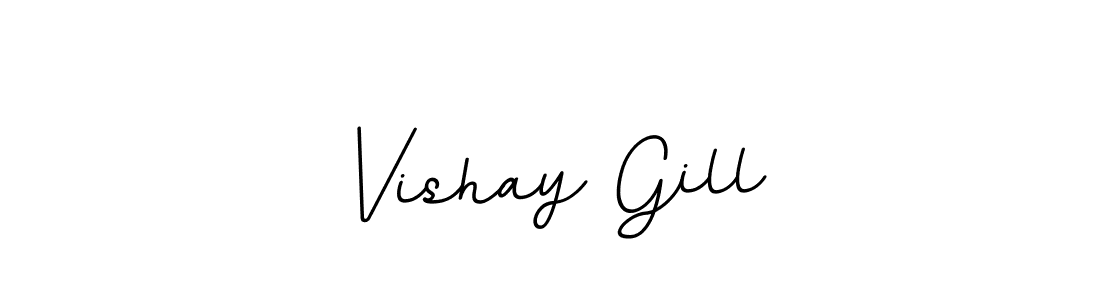 if you are searching for the best signature style for your name Vishay Gill. so please give up your signature search. here we have designed multiple signature styles  using BallpointsItalic-DORy9. Vishay Gill signature style 11 images and pictures png