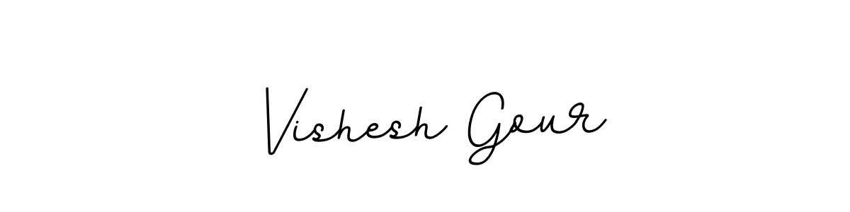 Vishesh Gour stylish signature style. Best Handwritten Sign (BallpointsItalic-DORy9) for my name. Handwritten Signature Collection Ideas for my name Vishesh Gour. Vishesh Gour signature style 11 images and pictures png