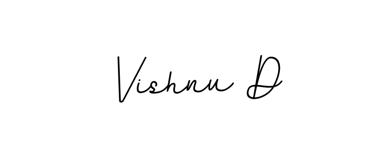 Create a beautiful signature design for name Vishnu D. With this signature (BallpointsItalic-DORy9) fonts, you can make a handwritten signature for free. Vishnu D signature style 11 images and pictures png