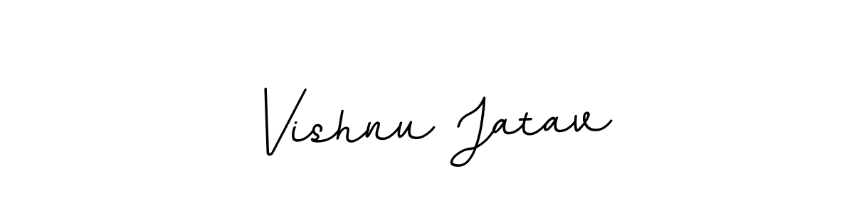 How to make Vishnu Jatav name signature. Use BallpointsItalic-DORy9 style for creating short signs online. This is the latest handwritten sign. Vishnu Jatav signature style 11 images and pictures png