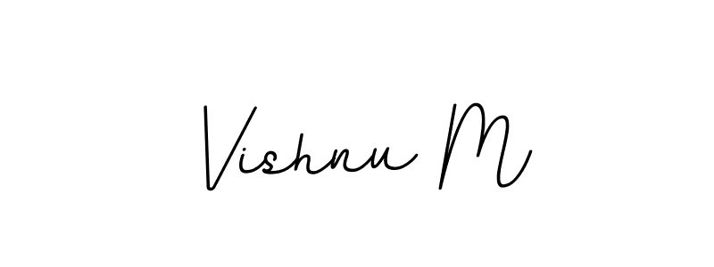 You should practise on your own different ways (BallpointsItalic-DORy9) to write your name (Vishnu M) in signature. don't let someone else do it for you. Vishnu M signature style 11 images and pictures png